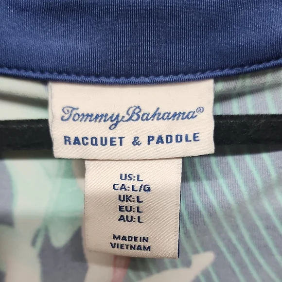 Tommy Bahama Floral Sleeveless Top in Navy and Pink sz Large - Picture 2 of 6